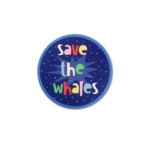 SAVE THE WHALES - Iron-on patch