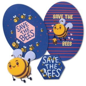 SAVE THE BEES - Iron-on patches pack