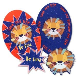 SAVE THE LIONS - Iron-on patches pack