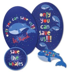 SAVE THE WHALES - Iron-on patches pack