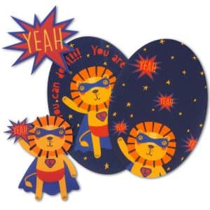 LION SUPERHERO - Iron-on patches pack