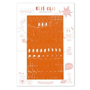 Iron-on ORANGE ALPHABET