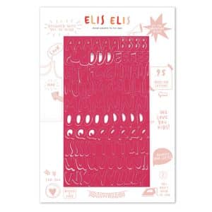 Iron-on FUCHSIA ALPHABET