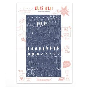 Iron-on DENIM ALPHABET
